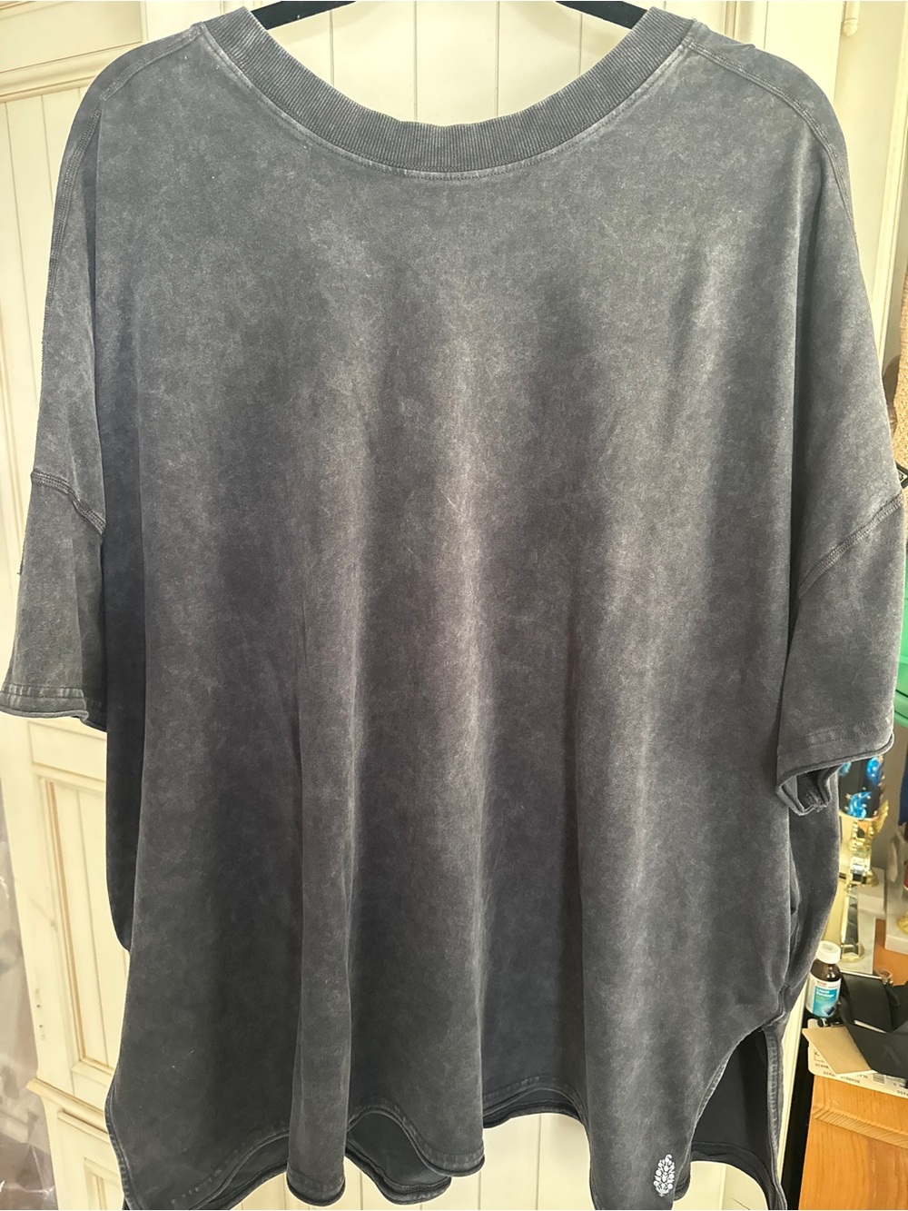 FP Movement by Free People Washed Charcoal V-Neck Short Sleeve Tee - Picture 2 of 3